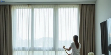 Delicate sheer drape cleaning holland-park-west Matty Curtain Cleaning