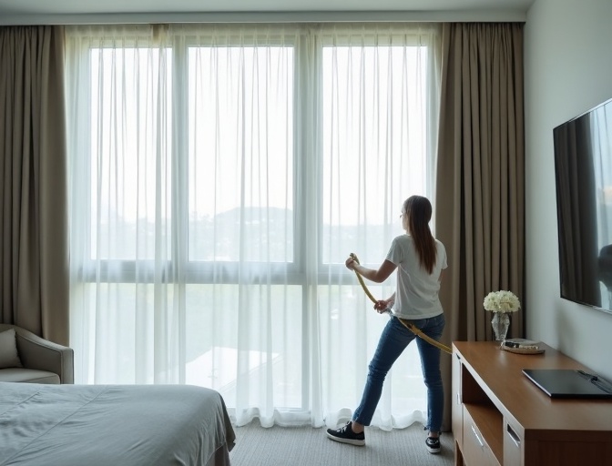 Holland Park West Sheer Curtain Cleaning